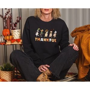 Thankful Disney Thanksgiving Shirt Mickey Minnie Donald Goofy Pluto Fall Sweater